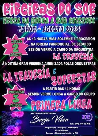 Fechas, información, programa, cartel, imágenes, mapa y ubicación de San Cristóbal de Riberas del Sor  en  Mañón