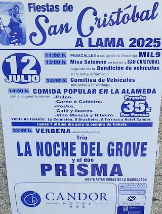 Fechas, información, programa, cartel, imágenes, mapa y ubicación de San Cristovo  en  A Lama