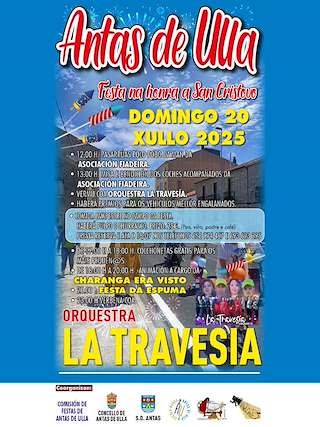 Fechas, información, programa, cartel, imágenes, mapa y ubicación de San Cristovo  en  Antas de Ulla