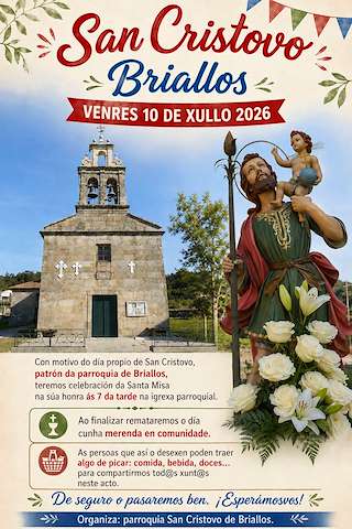 Fechas, información, programa, cartel, imágenes, mapa y ubicación de San Cristovo de Briallos (2026)  en  Portas