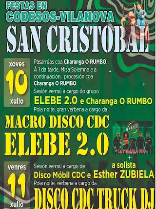 Fechas, información, programa, cartel, imágenes, mapa y ubicación de San Cristovo de Codesos y Vilanova  en  Cee