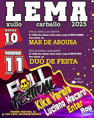 Fechas, información, programa, cartel, imágenes, mapa y ubicación de San Cristovo de Lema  en  Carballo
