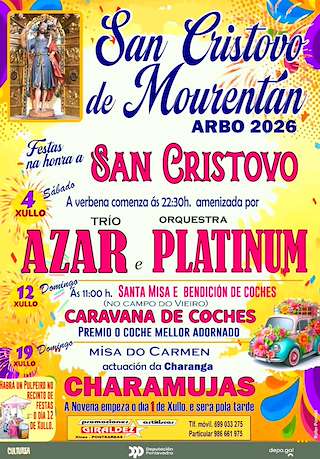 Fechas, información, programa, cartel, imágenes, mapa y ubicación de San Cristovo de Mourentán (2026)  en  Arbo