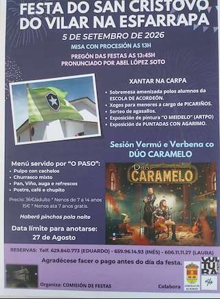 Fechas, información, programa, cartel, imágenes, mapa y ubicación de San Cristovo do Vilar de A Esfarrapa (2026) en As Pontes de García Rodríguez