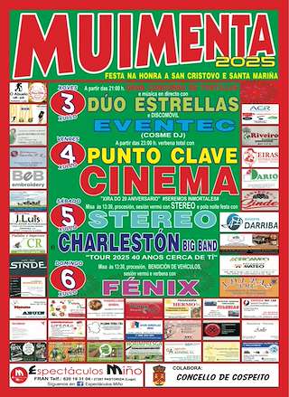 Fechas, información, programa, cartel, imágenes, mapa y ubicación de San Cristovo e Santa Mariña de Muimenta (2026)  en  Cospeito