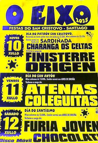 Fechas, información, programa, cartel, imágenes, mapa y ubicación de San Cristovo, Santísimo e San Antón do Eixo  en  Santiago de Compostela