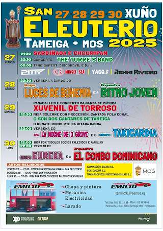 Fechas, información, programa, cartel, imágenes, mapa y ubicación de San Eleuterio de Tameiga  en  Mos