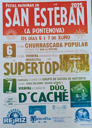 Fechas, información, programa, cartel, imágenes, mapa y ubicación de San Esteban  en  A Pontenova