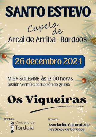 Fechas, información, programa, cartel, imágenes, mapa y ubicación de San Esteban de Bardaos  en  Tordoia