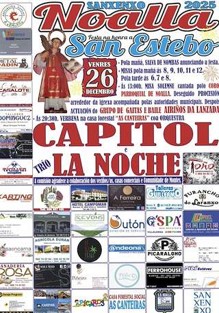 Fechas, información, programa, cartel, imágenes, mapa y ubicación de San Estebo de Noalla (2025) en Sanxenxo