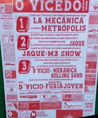 Fechas, información, programa, cartel, imágenes, mapa y ubicación de San Estevo e Santa Lucía  en  O Vicedo