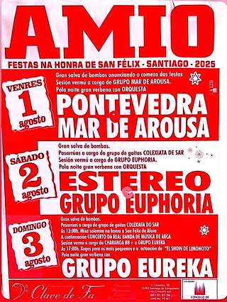 Fechas, información, programa, cartel, imágenes, mapa y ubicación de San Félix de Amio   en  Santiago de Compostela