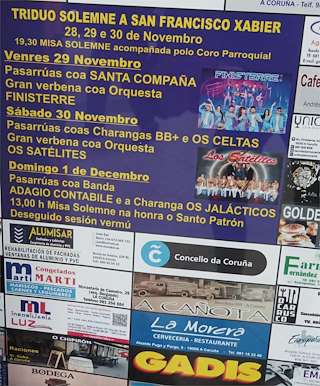 Fechas, información, programa, cartel, imágenes, mapa y ubicación de San Francisco Xabier  en  A Coruña
