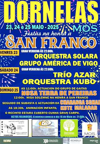 Fechas, información, programa, cartel, imágenes, mapa y ubicación de San Franco de Dornelas  en  Mos