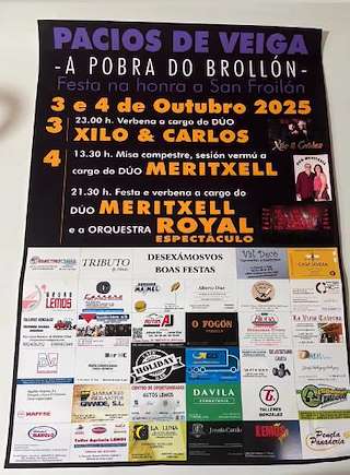 Fechas, información, programa, cartel, imágenes, mapa y ubicación de San Froilán de Pacios de Veiga  en  A Pobra do Brollón
