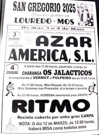 Fechas, información, programa, cartel, imágenes, mapa y ubicación de San Gregorio de Louredo  en  Mos