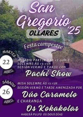 Fechas, información, programa, cartel, imágenes, mapa y ubicación de San Gregorio de Ollares  en  Vila de Cruces