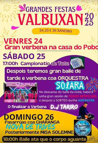 Fechas, información, programa, cartel, imágenes, mapa y ubicación de San Ildefonso de Valbuxán  en  O Bolo