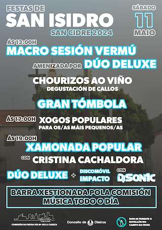 Fechas, información, programa, cartel, imágenes, mapa y ubicación de San Isidro de Perillo  en  Oleiros