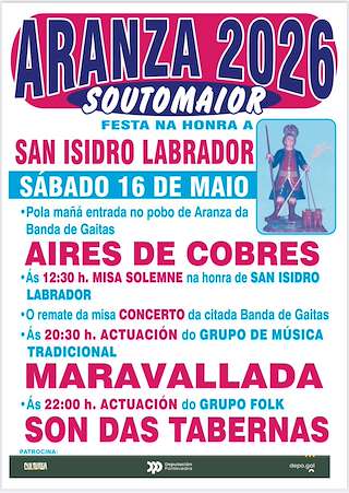Fechas, información, programa, cartel, imágenes, mapa y ubicación de San Isidro Labrador de Aranza (2026)  en  Soutomaior