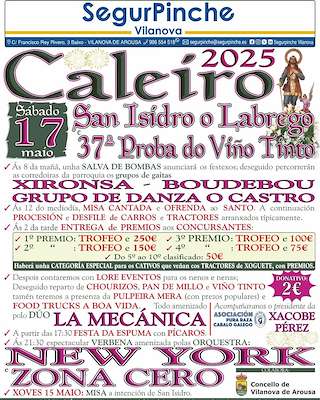 Fechas, información, programa, cartel, imágenes, mapa y ubicación de San Isidro Labrador de Caleiro  en  Vilanova de Arousa