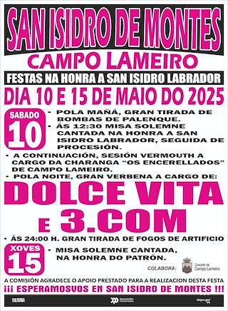 Fechas, información, programa, cartel, imágenes, mapa y ubicación de San Isidro Labrador de Montes  en  Campo Lameiro
