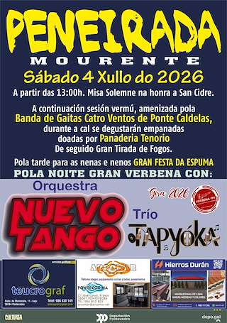 Fechas, información, programa, cartel, imágenes, mapa y ubicación de San Isidro Labrador de  Peneirada de Mourente (2026)  en  Pontevedra