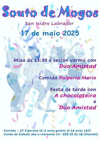 Fechas, información, programa, cartel, imágenes, mapa y ubicación de San Isidro Labrador de Souto de Mogos   en  A Pontenova