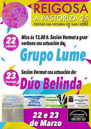 Fechas, información, programa, cartel, imágenes, mapa y ubicación de San José de Reigosa  en  A Pastoriza