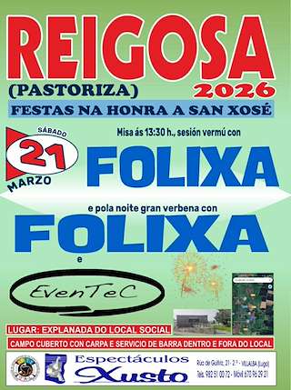Fechas, información, programa, cartel, imágenes, mapa y ubicación de San José de Reigosa  en  Pastoriza
