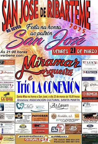 Fechas, información, programa, cartel, imágenes, mapa y ubicación de San José de Ribarteme  en  As Neves