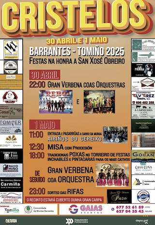 Fechas, información, programa, cartel, imágenes, mapa y ubicación de San José Obrero de Cristelos (2026)  en  Tomiño