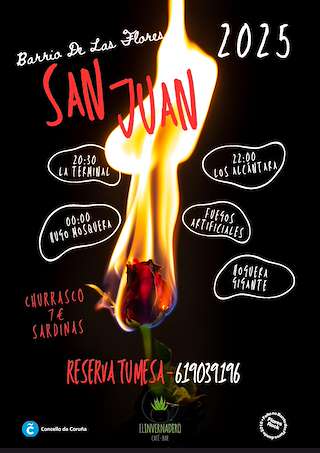 Fechas, información, programa, cartel, imágenes, mapa y ubicación de San Juan de Barrio de Las Flores   en  A Coruña