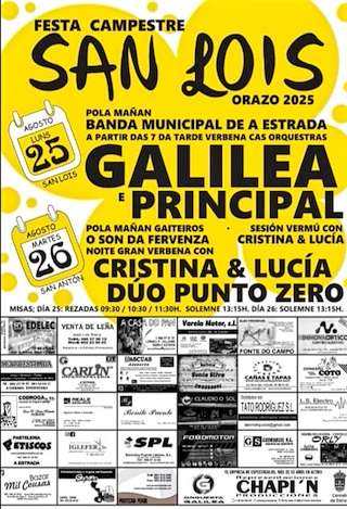 Fechas, información, programa, cartel, imágenes, mapa y ubicación de San Lois e San Antón de Orazo  en  A Estrada