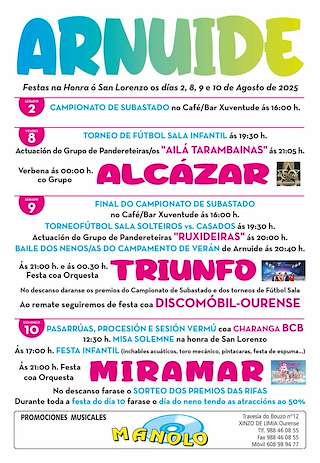 Fechas, información, programa, cartel, imágenes, mapa y ubicación de San Lorenzo de Arnuide  en  Vilar de Barrio