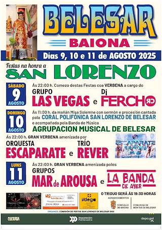 Fechas, información, programa, cartel, imágenes, mapa y ubicación de San Lorenzo de Belesar  en  Baiona