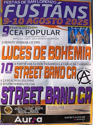 Fechas, información, programa, cartel, imágenes, mapa y ubicación de San Lorenzo de Fustáns  en  Gomesende