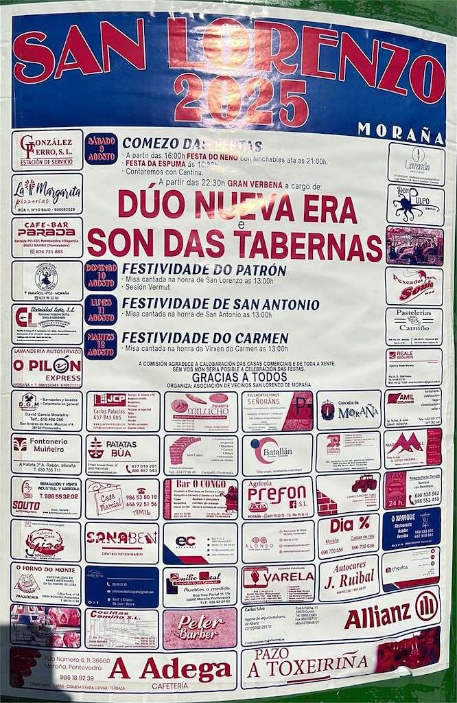 San Lorenzo, San Antonio e Virxe do Carme (2026) en Moraña