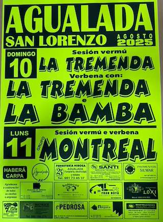 Fechas, información, programa, cartel, imágenes, mapa y ubicación de San Lourenzo e San Roque de Agualada  en  Coristanco