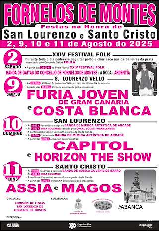 Fechas, información, programa, cartel, imágenes, mapa y ubicación de San Lourenzo e Santo Cristo  en  Fornelos de Montes