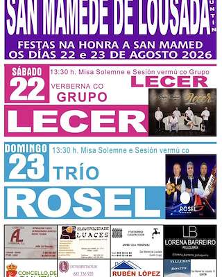 Fechas, información, programa, cartel, imágenes, mapa y ubicación de San Mamed de Lousada (2026)  en  Guntín
