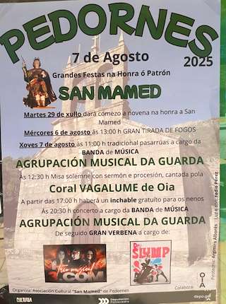 Fechas, información, programa, cartel, imágenes, mapa y ubicación de San Mamed de Pedornes  en  Oia