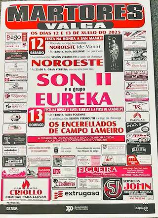 Fechas, información, programa, cartel, imágenes, mapa y ubicación de San Mamed, Santa Bárbata e a Virxe da Guadalupe de Martores  en  Valga