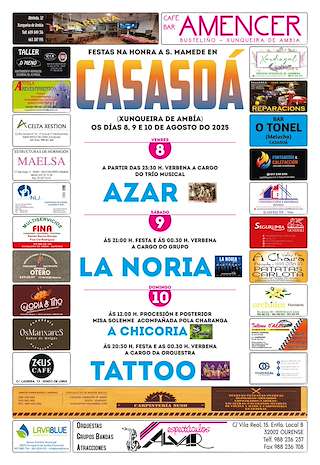 Fechas, información, programa, cartel, imágenes, mapa y ubicación de San Mamede de Casasoá  en  Xunqueira de Ambía