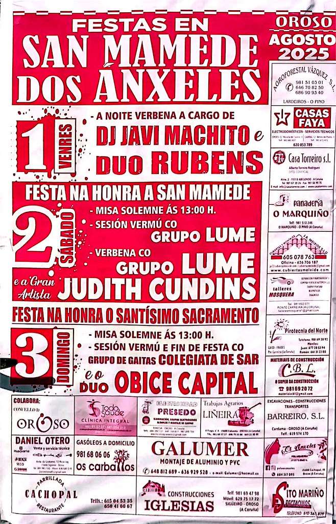 San Mamede y Santísimo Sacramento dos Ánxeles en Oroso