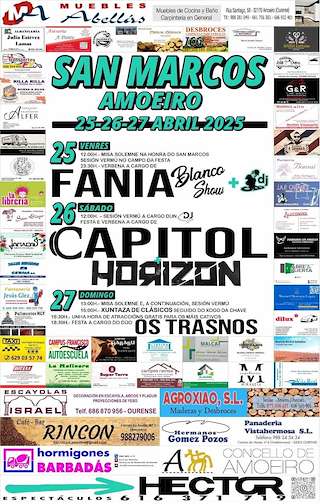 Fechas, información, programa, cartel, imágenes, mapa y ubicación de San Marcos  en  Amoeiro