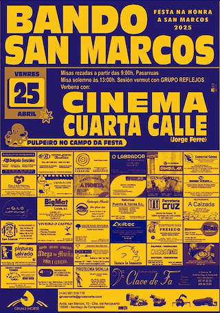 Fechas, información, programa, cartel, imágenes, mapa y ubicación de San Marcos de Bando (2026)  en  Santiago de Compostela