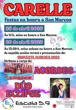 Fechas, información, programa, cartel, imágenes, mapa y ubicación de San Marcos de Carelle  en  Sobrado