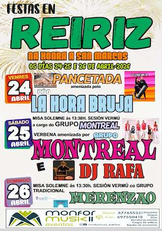 Fechas, información, programa, cartel, imágenes, mapa y ubicación de San Marcos de Reiríz (2026)  en  O Saviñao
