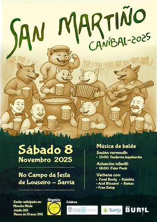 Fechas, información, programa, cartel, imágenes, mapa y ubicación de San Martiño Canibal (2025) en Sarria